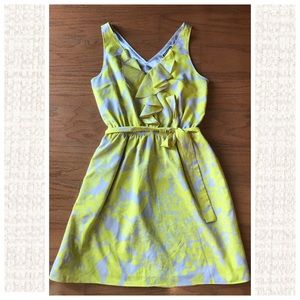 Express Yellow and Taupe Floral Dress